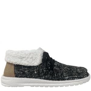 NEW GYPSY JAZZ women's sherpa lined casual shoe in black